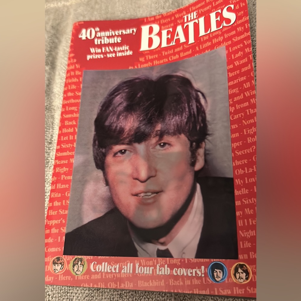 Holographic set of 4 Beatles magazines